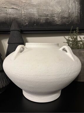 White Vase With Four Handles
